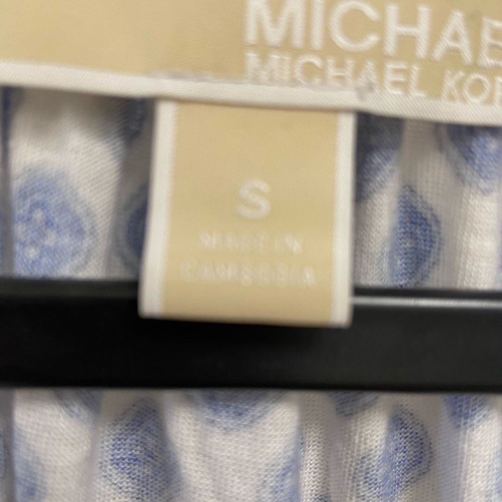 Michael Kors blue long sleeved blouse women size small - Picture 3 of 4